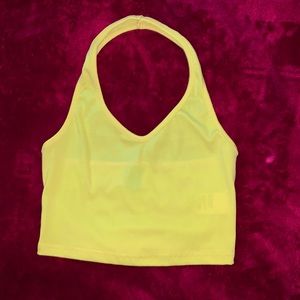 Halter Neck Rib-Knit Crop Top